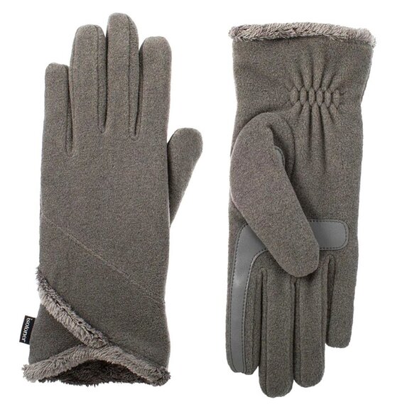 isotoner SmartDri Fleece Gloves W/ Overlap Wrist Microluxe - A30749 (Heather/OS) - Picture 1 of 1
